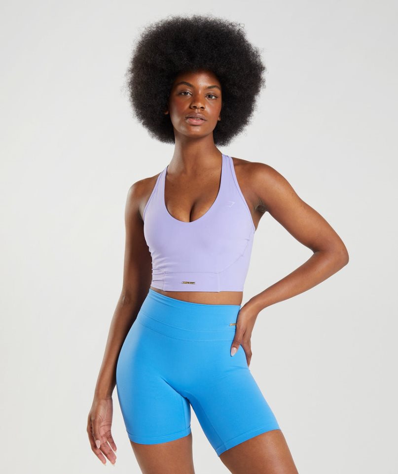 Podkoszulki Gymshark Whitney Crop Damskie Fioletowe | PL 184IUQ